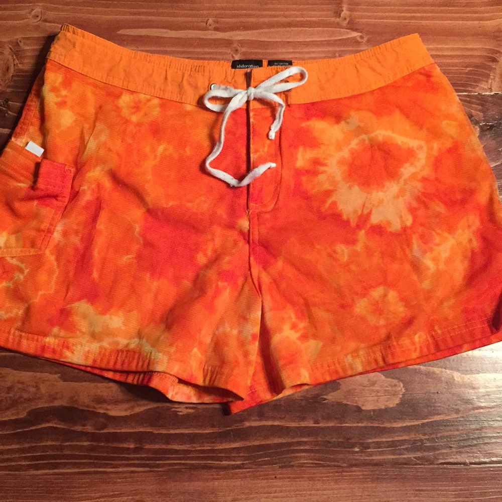 Orange Tye Dye swim shorts -XL